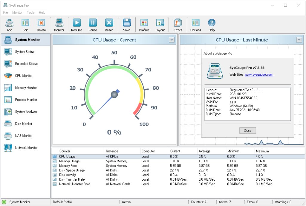 SysGauge Ultimate + Server 10.0.12 for windows download free
